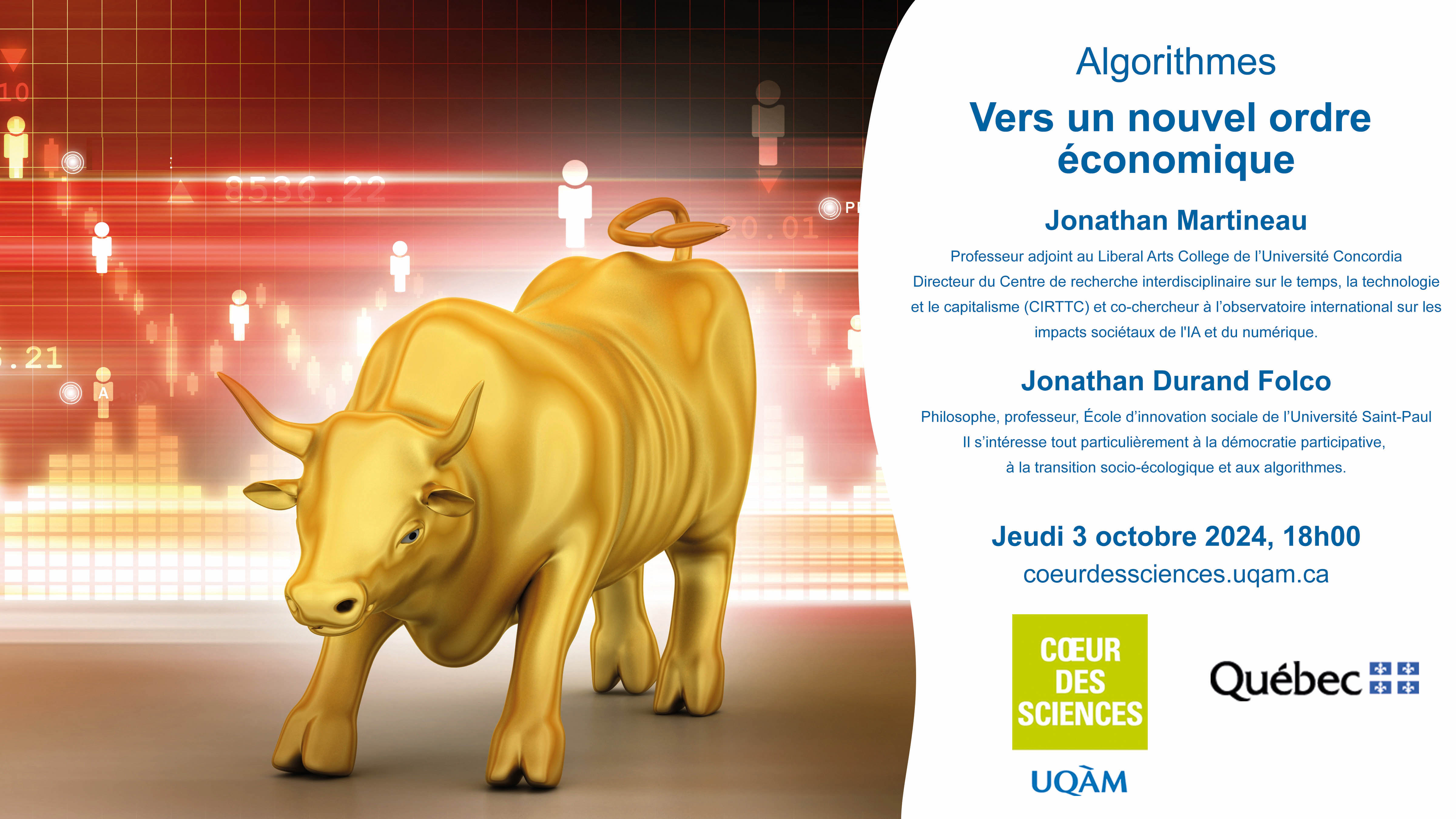 Conférence: «Algorithmes - Vers un nouvel ordre économique»