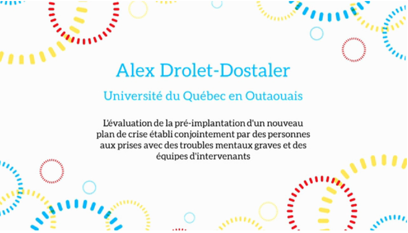 Ma thèse en 180 secondes - Alex Drolet-Dostaler