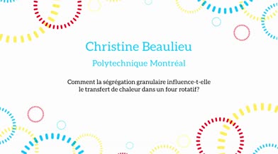 Ma thèse en 180 secondes - Christine Beaulieu
