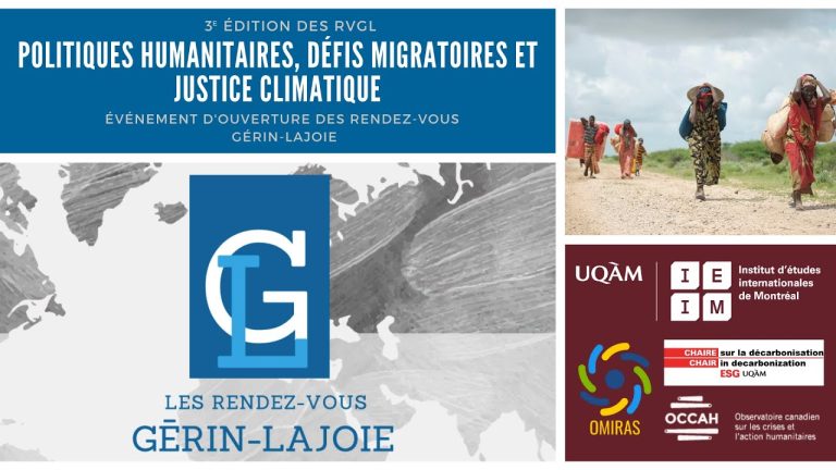 Événement d'ouverture des Rendez-vous Gérin-Lajoie de l'IEIM: «Politiques humanitaires