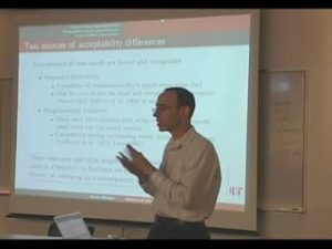 Conférence «Sources of phonoactic well-formedness: statistical, phonetic, and phonological biases»