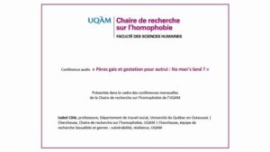 Conférence: «Pères gais et gestation pour autrui: No man’s land?» (audio)