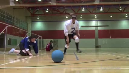 Préparation de l'équipe de goalball aux Jeux paralympiques 2012