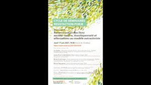 Séminaire: «Reconstruction des liens société-nature, écocitoyenneté et alternatives au modèle extractiviste»
