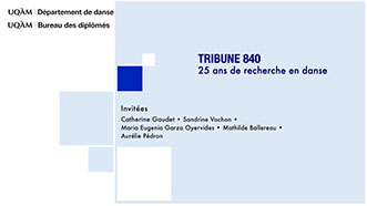 Tribune 840 : 25 ans de recherche en danse à l’UQAM - Capsule no.2